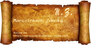 Marczinkech Zdenka névjegykártya
